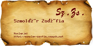 Szmolár Zsófia névjegykártya