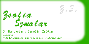 zsofia szmolar business card